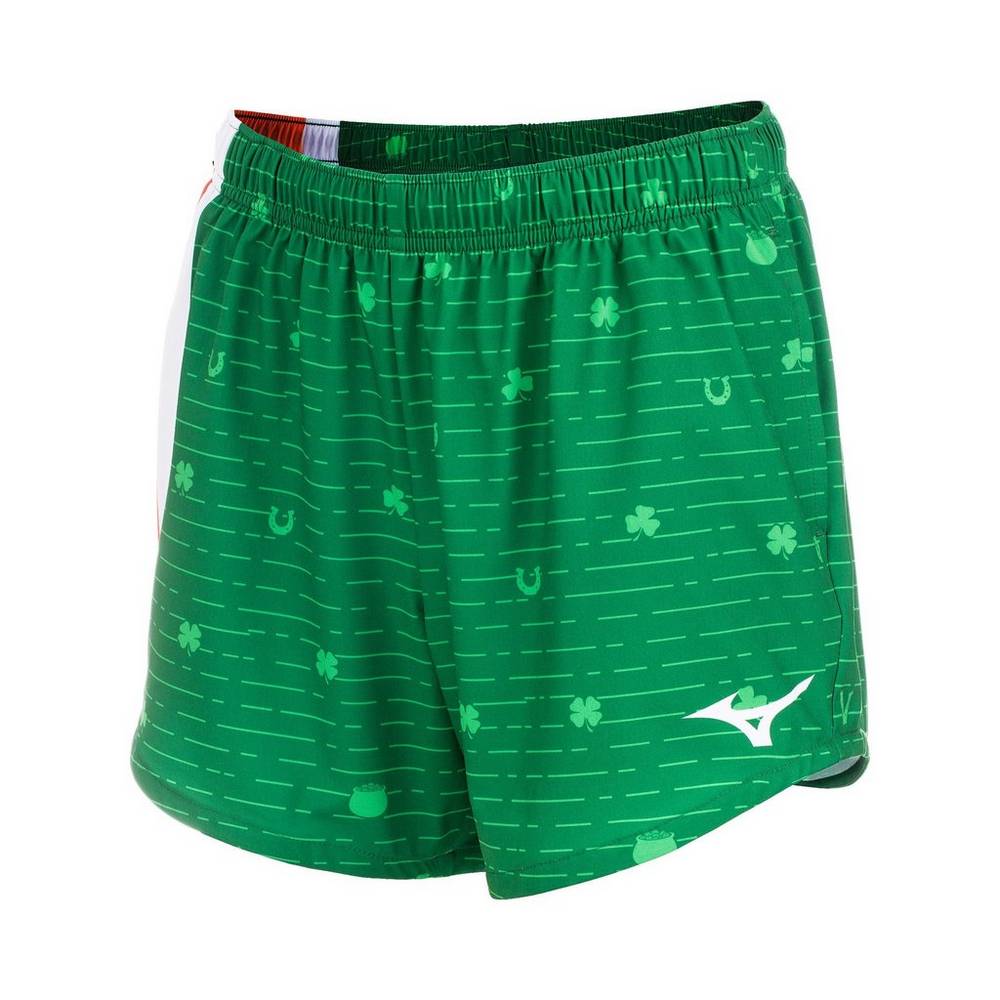 Calções Mizuno 5" Printable - Mulher - Verdes - SVNUR5810